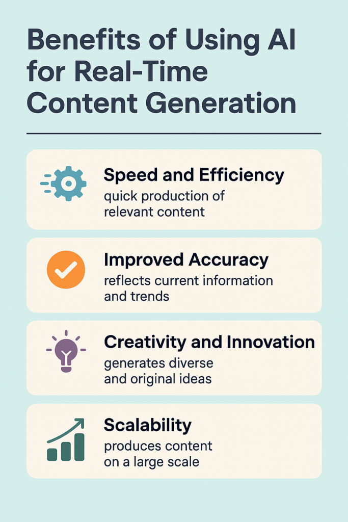 Benefits of Using AI for Real-Time Content Generation​